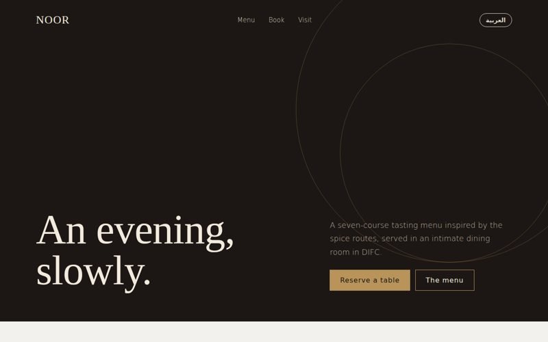 Fine dining design preview